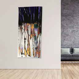 76x160 frise pointes noir violet =decor