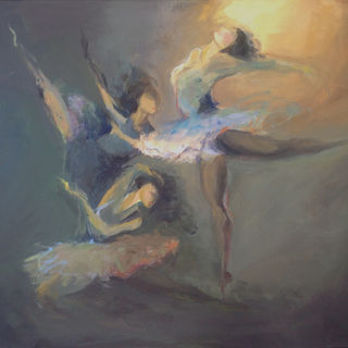 Peinture_danseuses_Trio de danseuses-petit format_50x60_acrylique sur toile 2016 vendue.JP