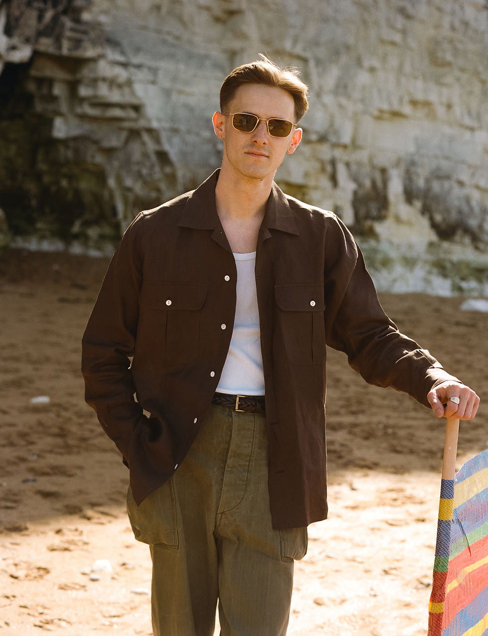 Thumbnail: Brown Irish Linen - Travel Shirt
