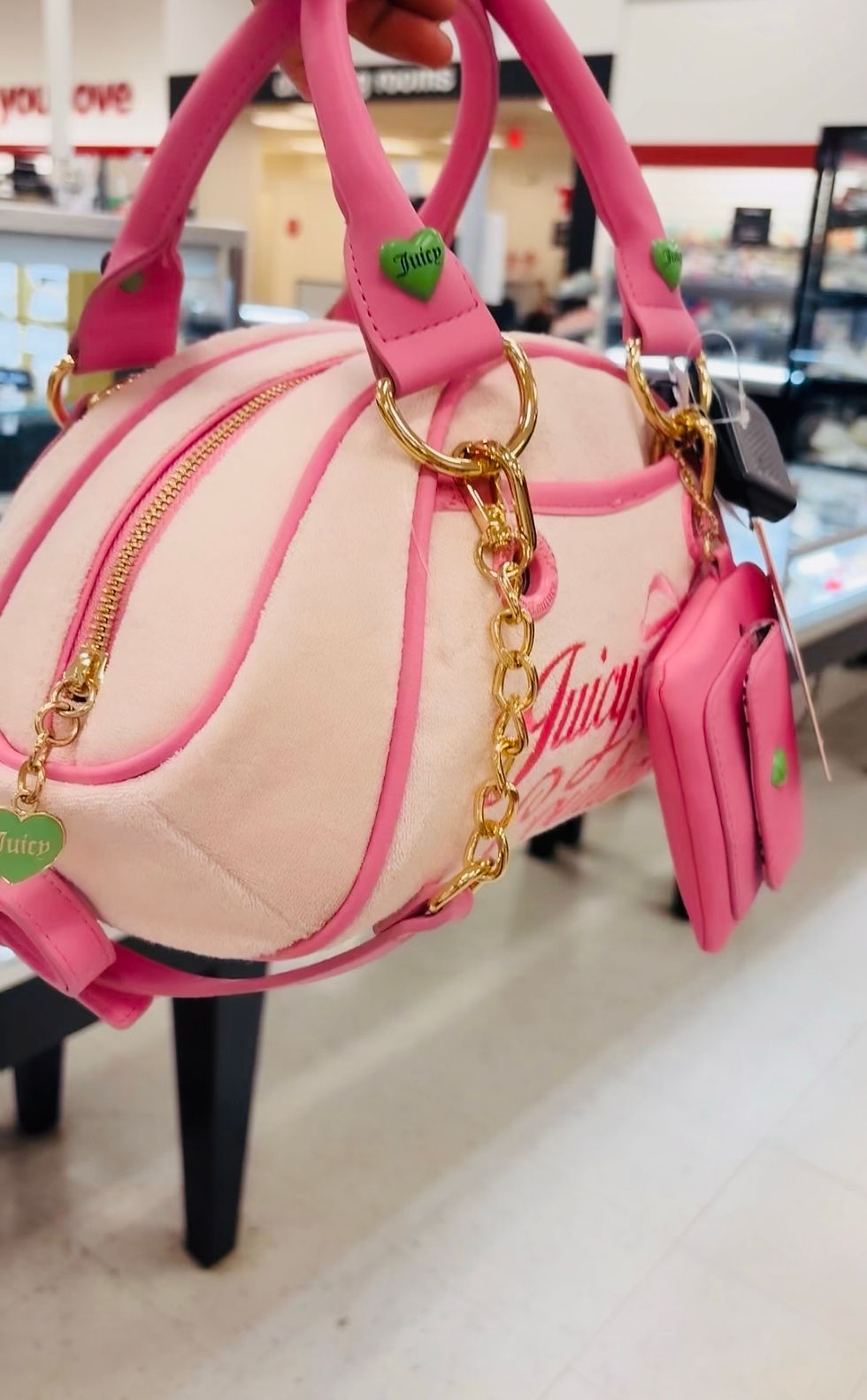Thumbnail: 2 PC PINK STRAWBERRY SATCHEL SUMMMER BAG