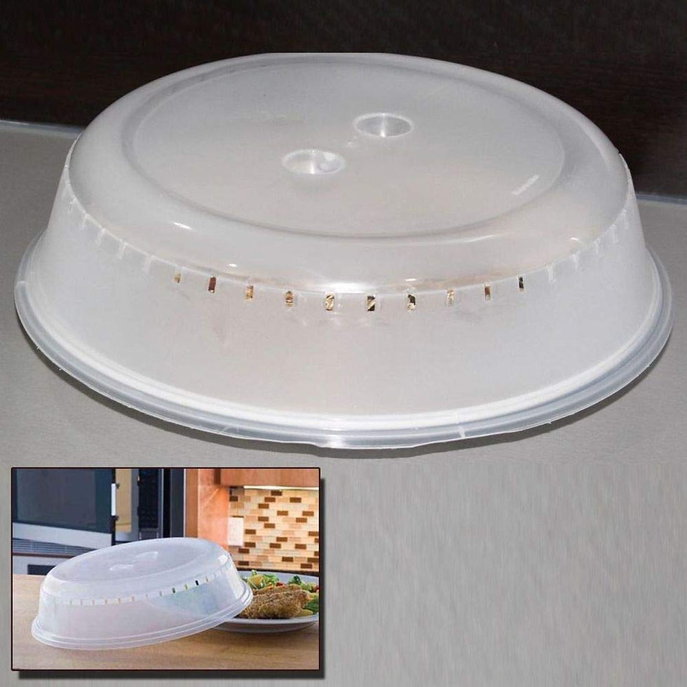 Thumbnail: Splatter Guard Microwave Cover 2 Pack - BPA Free Dome Plate Dish Covers for Food