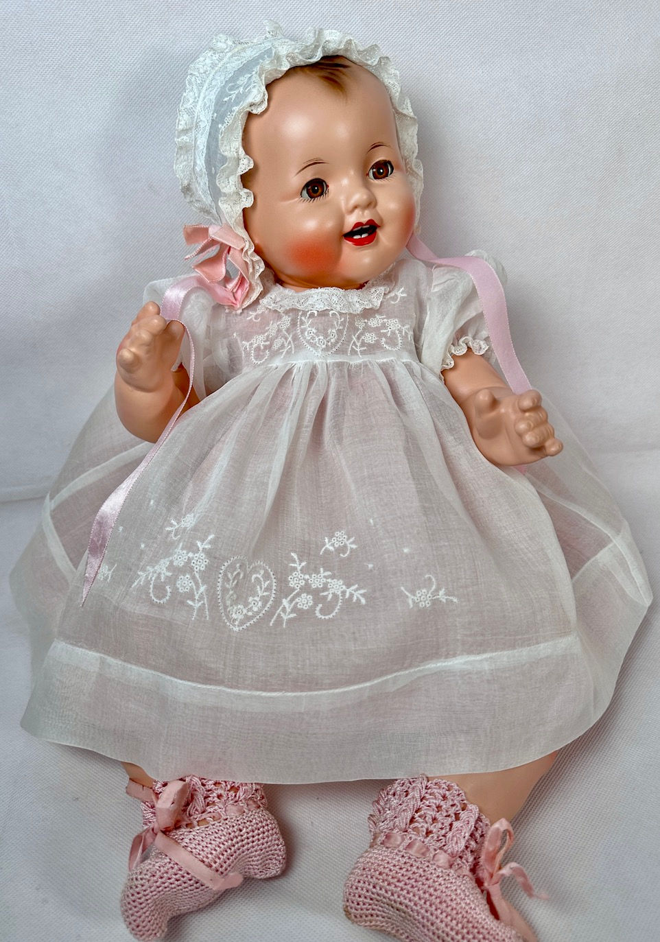 Antique Vintage 1928 Effanbee 20" Lovums Composition Doll