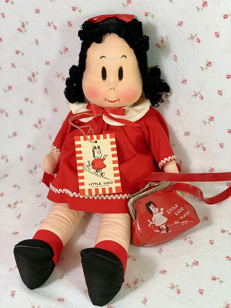 Thumbnail: 1940's Georgene Averill 13" Cloth LITTLE LULU w/ Purse - MINT in Box