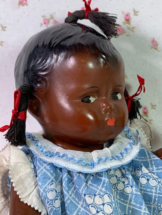 Thumbnail: RARE Circa 1927 Effanbee Black African American GrumpyKins Baby Doll