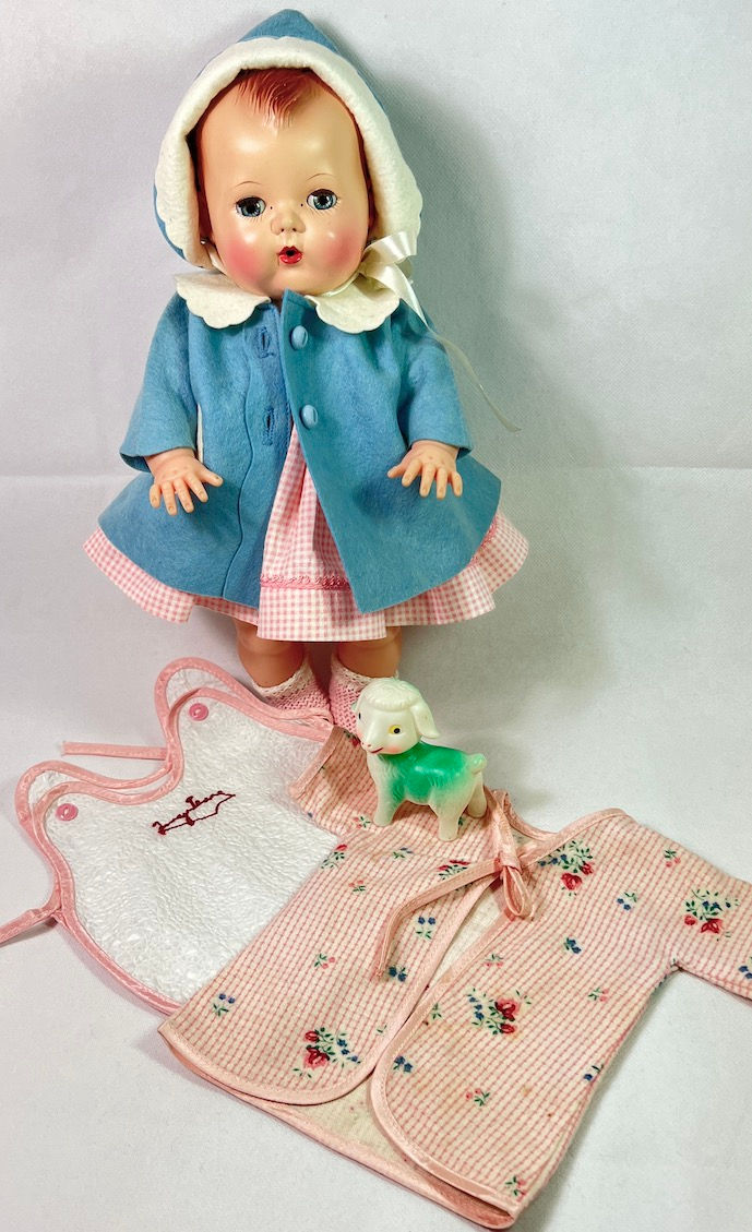 Thumbnail: MINT 13" TINY TEARS doll 1950's w/ Original Layette