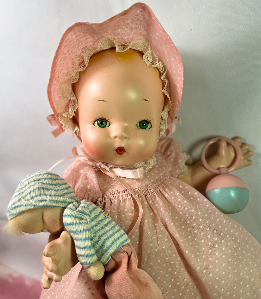 Thumbnail: Gorgeous Sleepy Eyed * Harriet Flanders 1937 Compo 17" LITTLE CHERUB Baby