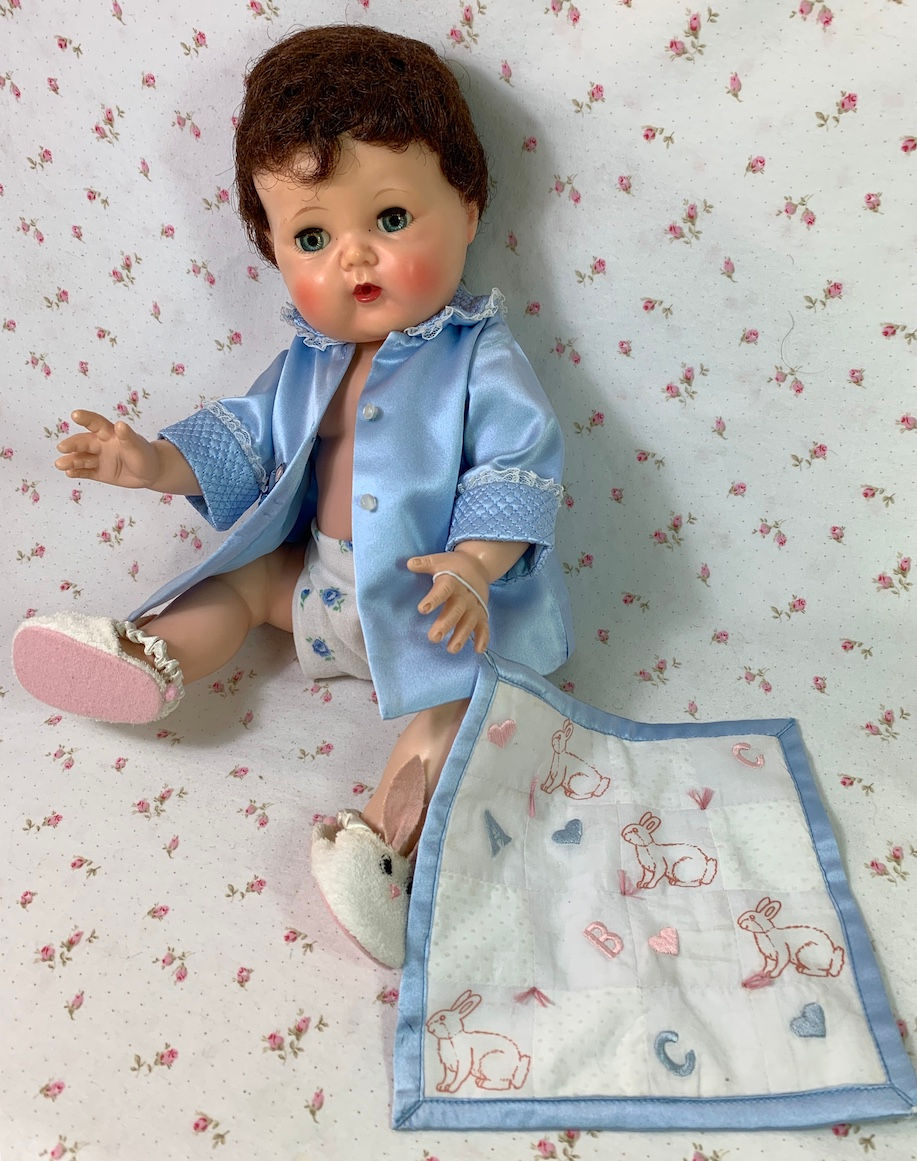 Thumbnail: Easter Holiday Bunny Coat and Diaper Set with Rabbit Slippers