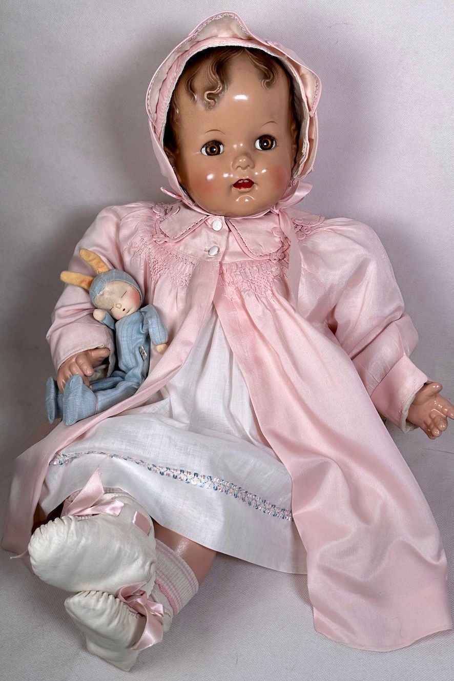 Thumbnail: Vintage 1940s Ideal 27" Baby Beautiful * Miracle on 34th St * Composition Doll