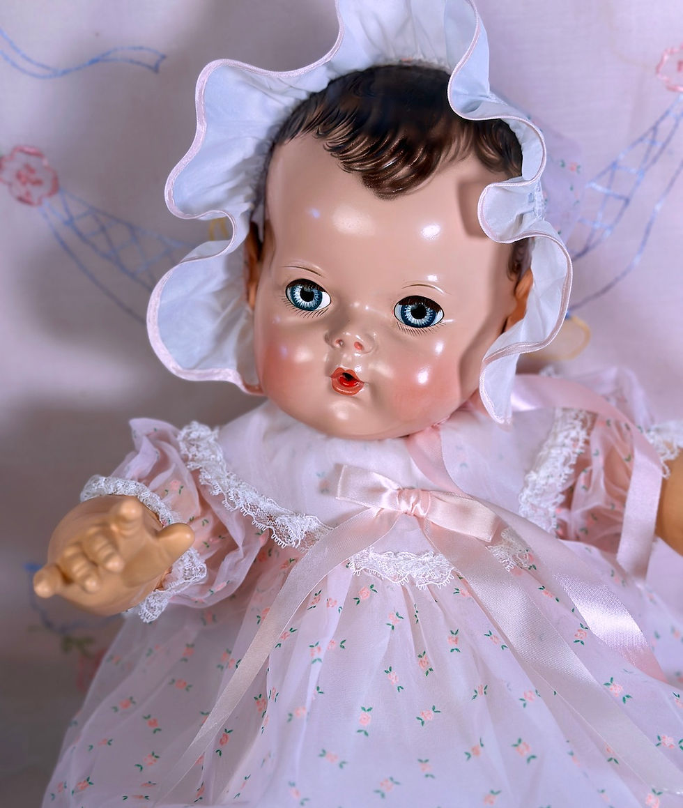 Thumbnail: RARE Vintage Effanbee 20" Dy-Dee Lou Party Dress
