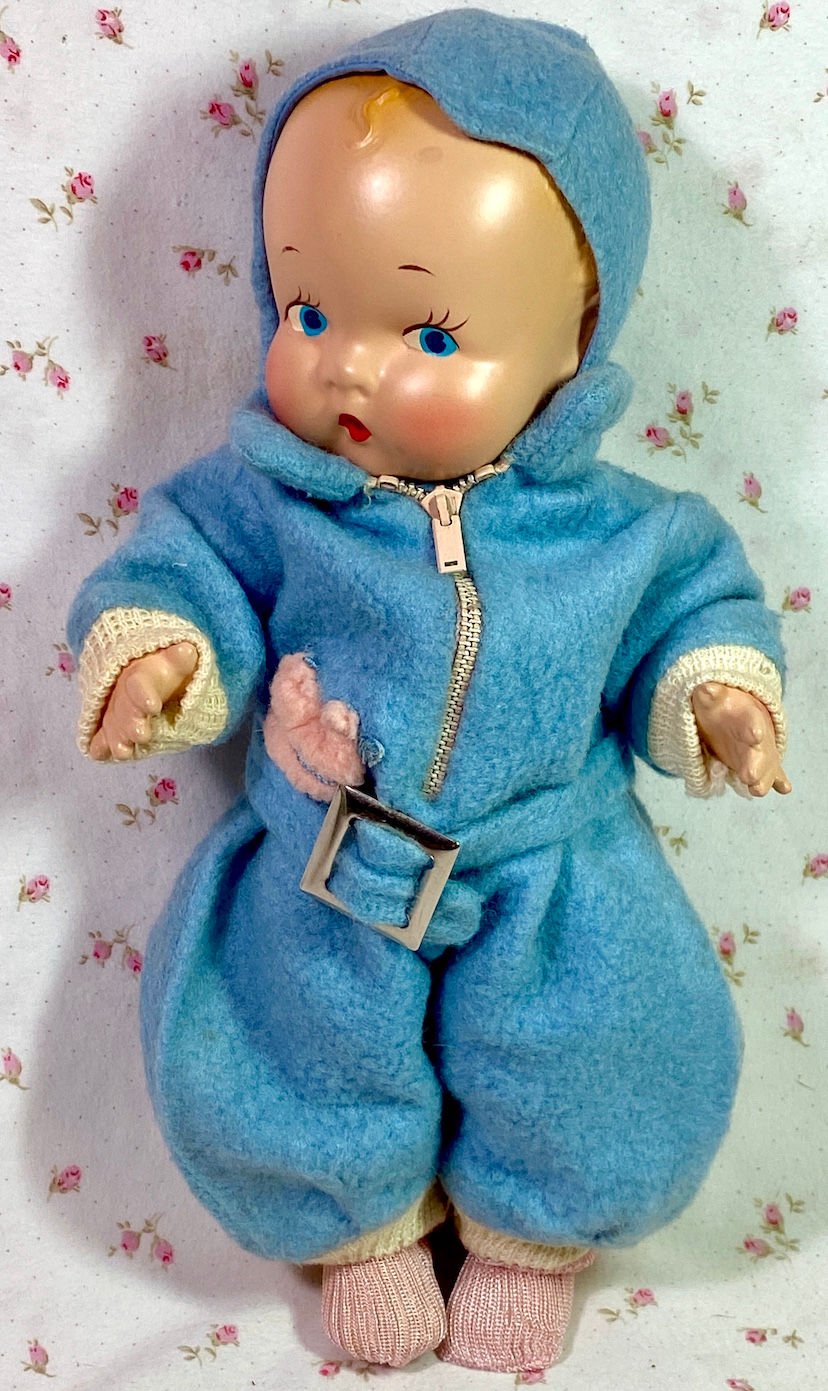 Thumbnail: RARE Molly'es Tagged 11" to 13" Shirley Temple Aviator Style Snowsuit