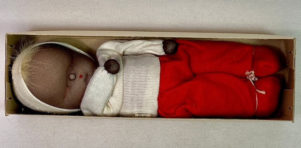 Thumbnail: Vintage African American 1950s Shackman SLEEPY BABY Doll in Box