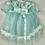 Thumbnail: Vintage Blue Net Lace and Silk Dress for 24" to 25" Compo Doll