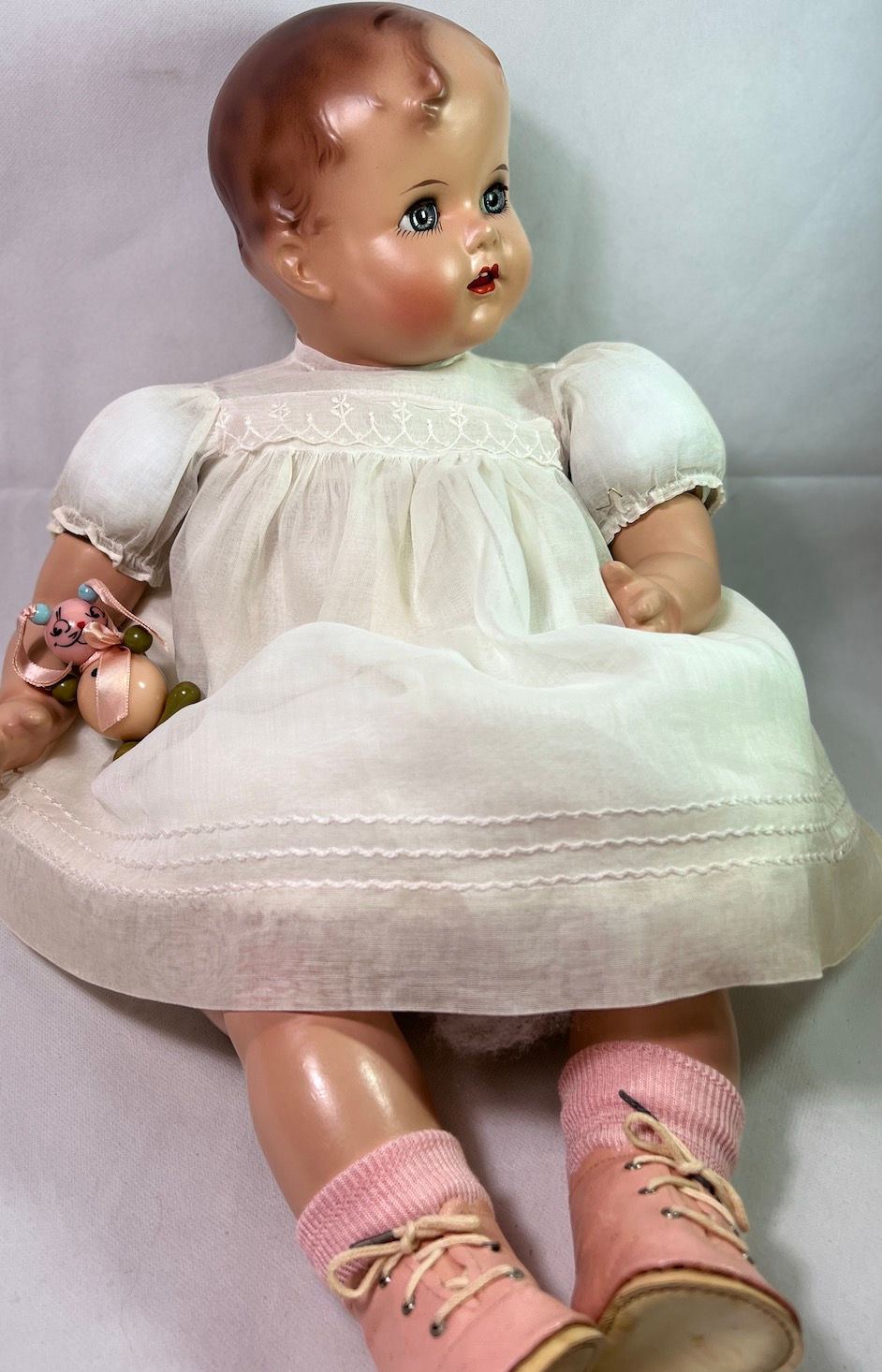 Thumbnail: Vintage 1940s Ideal 25" Baby Beautiful * Miracle on 34th St * Composition Doll