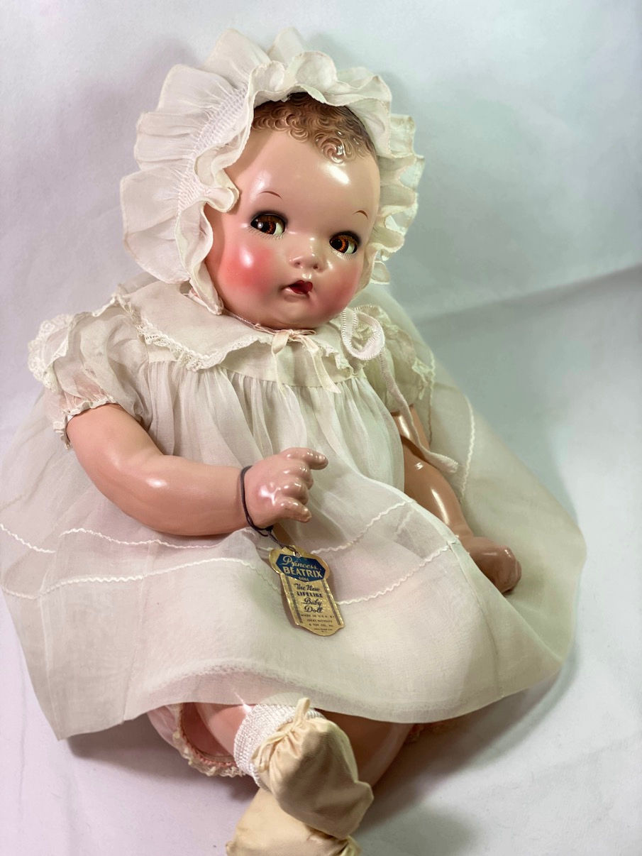 Thumbnail: IDEAL 22" Flirty Eye 1930s Princess Beatrix Baby Doll