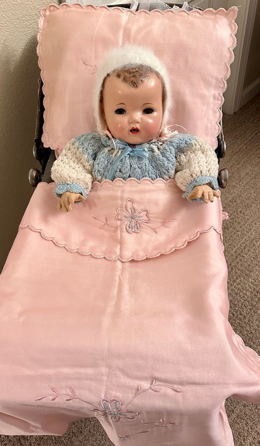 Thumbnail: 1930's Effanbee Dy-Dee Doll Factory Original DELUXE  Pram Set