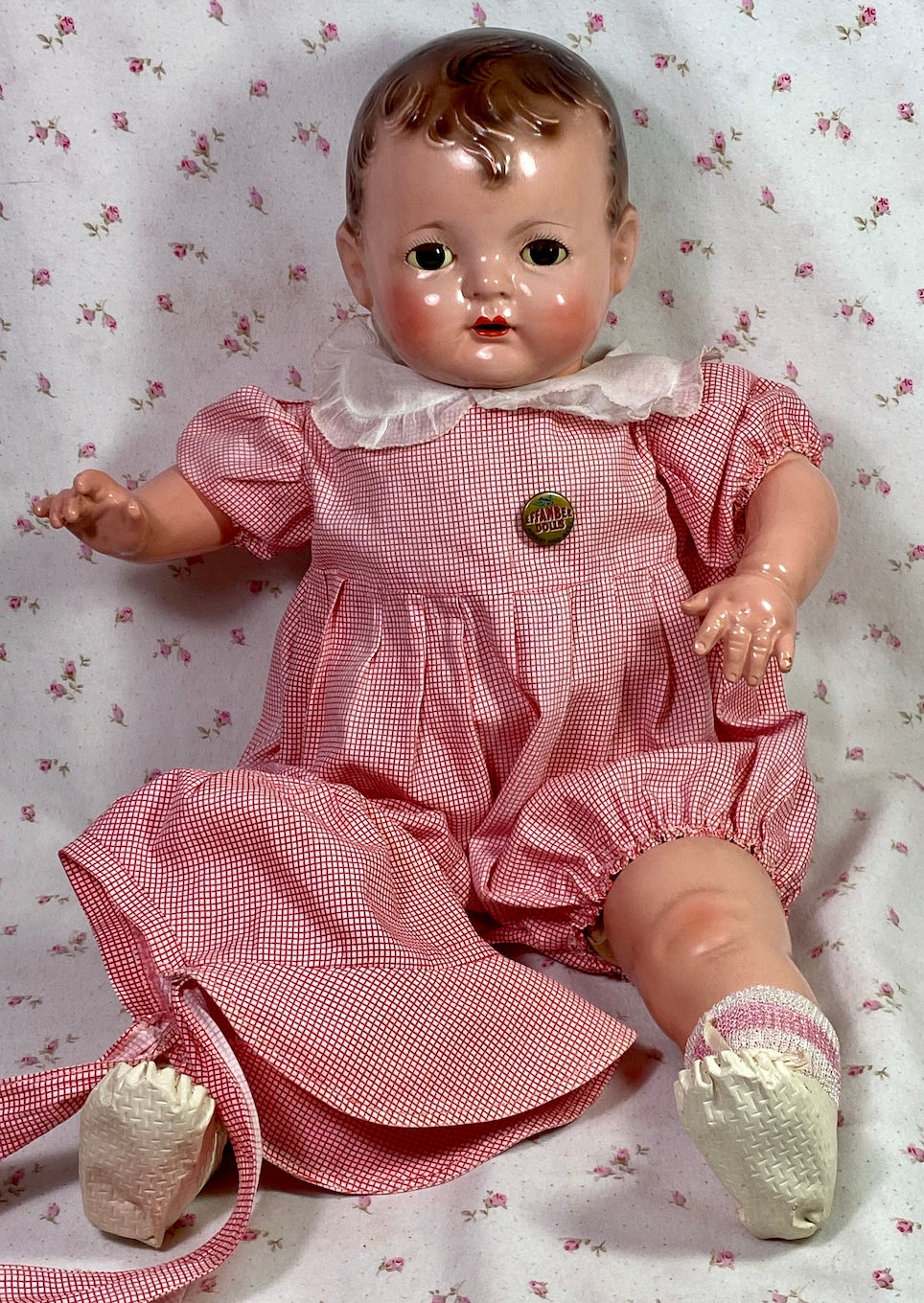 Thumbnail: RARE --1930s Effanbee EARLY SUGAR BABY 20" Composition Doll -- A/O