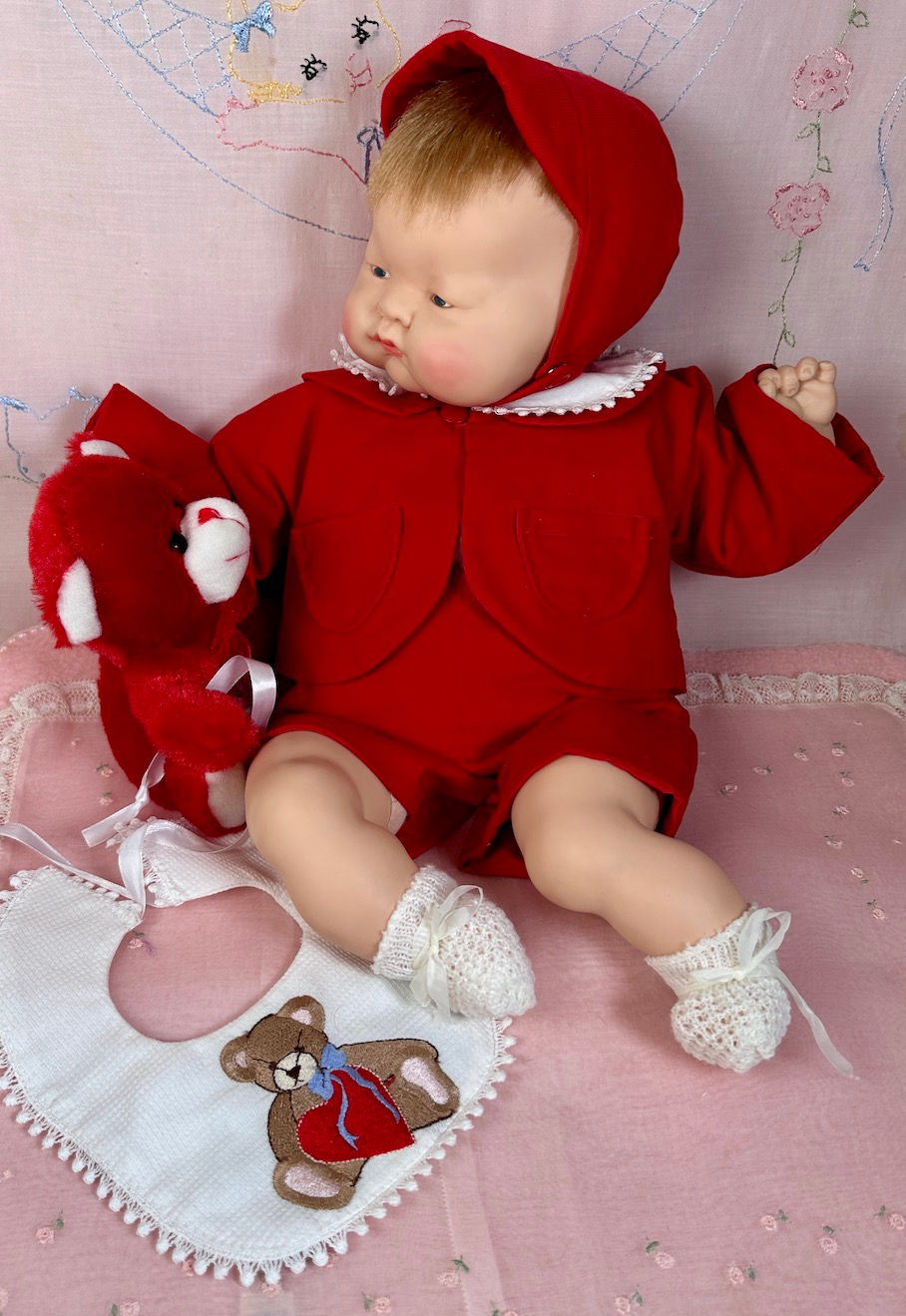 Thumbnail: Vintage CHRISTMAS 1960s Style 18" Vogue Baby Dear 'Mal' Outfit