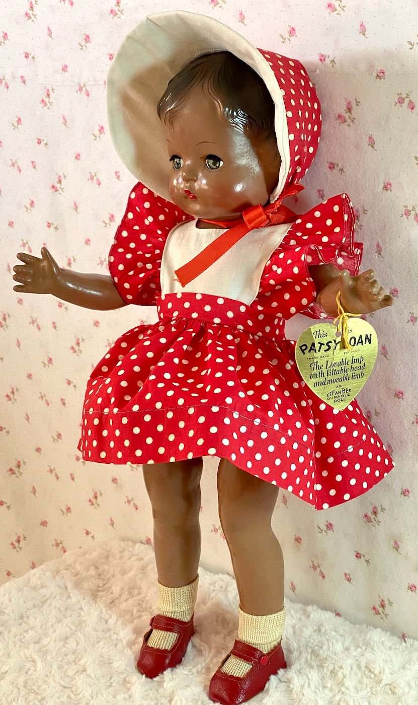 Thumbnail: RARE 1940s Effanbee Patsy Joan 15" All Original Black African American Doll