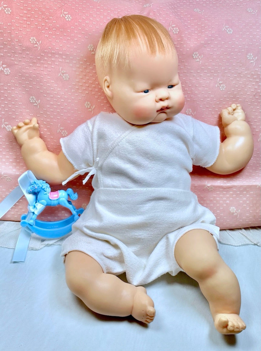 Thumbnail: 1960 Tagged Vogue 18” BABY DEAR Top Knot Doll by Eloise Wilkins