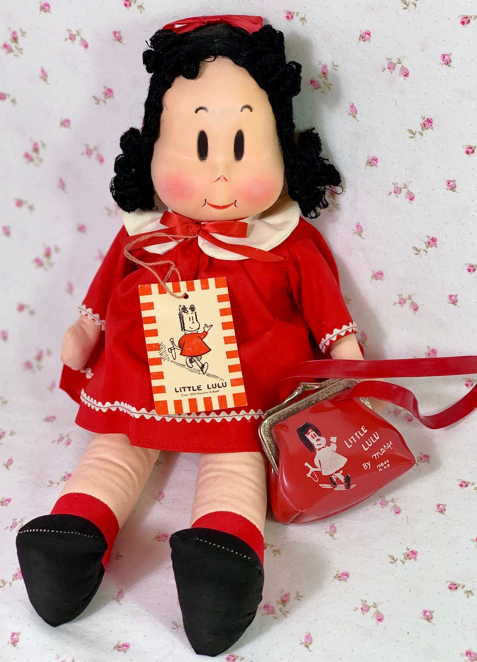 Thumbnail: 1940's Georgene Averill 13" Cloth LITTLE LULU w/ Purse - MINT in Box