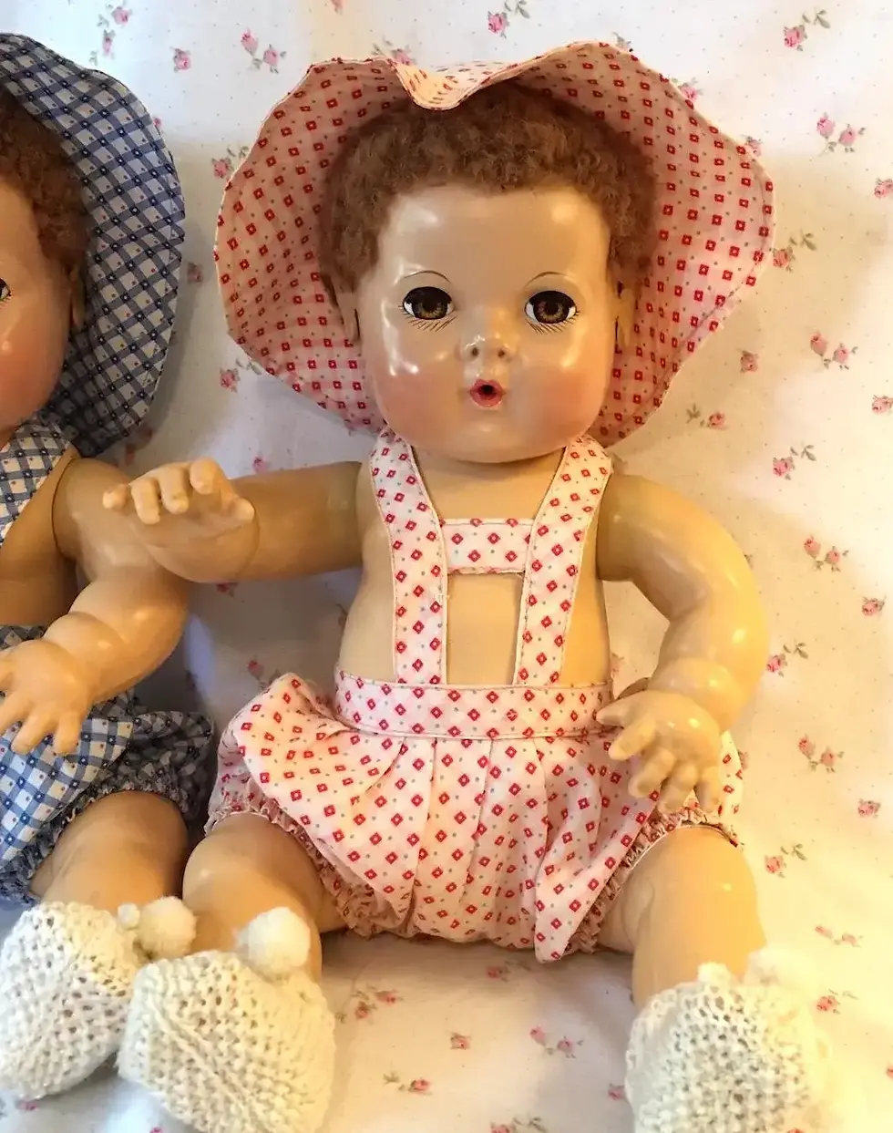 Thumbnail: Vintage 1930s Effanbee Dy-Dee 15" Sun Suit Set - RED