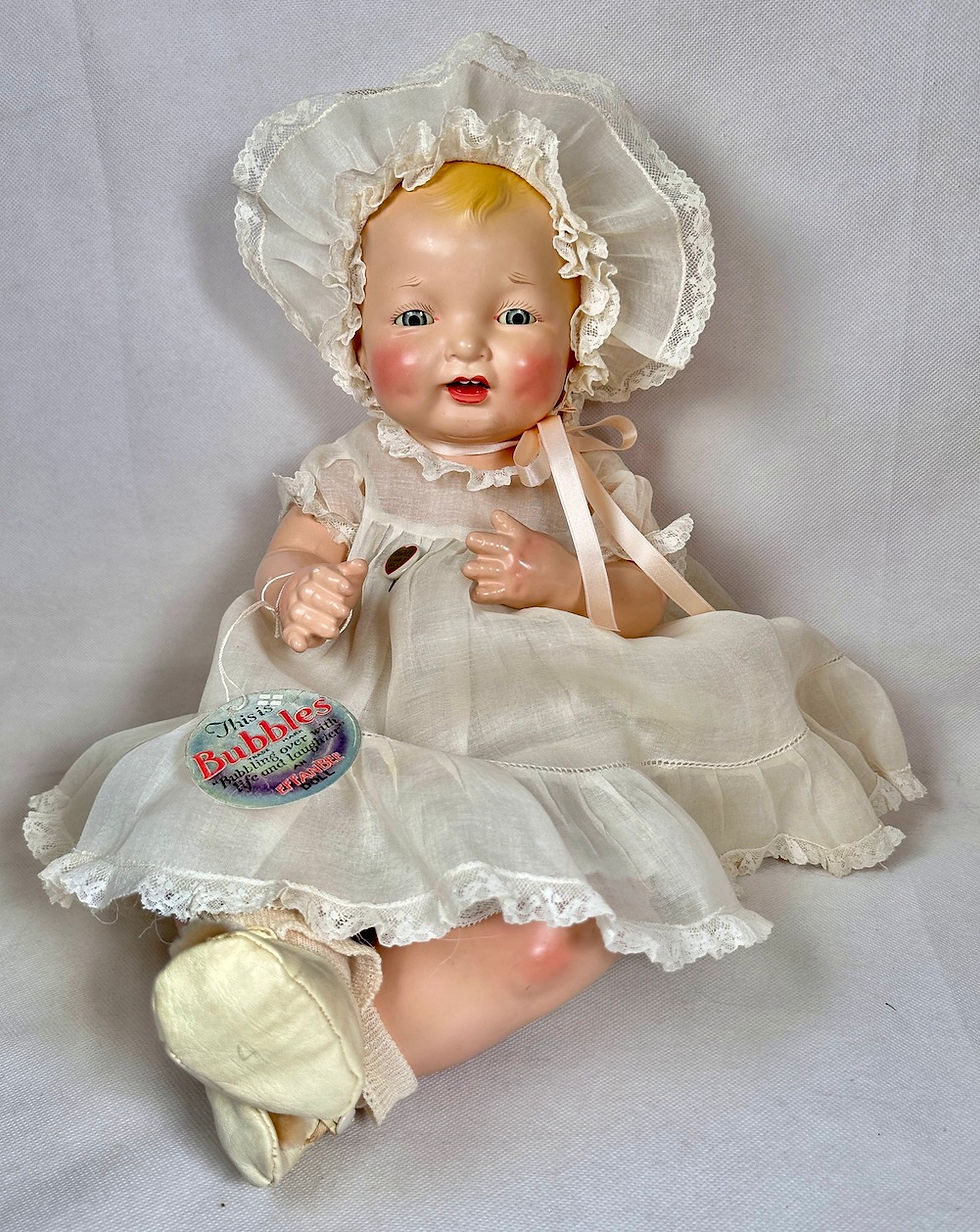 Thumbnail: Vintage 1924 Effanbee 19" Bubbles Composition All Original Baby Doll