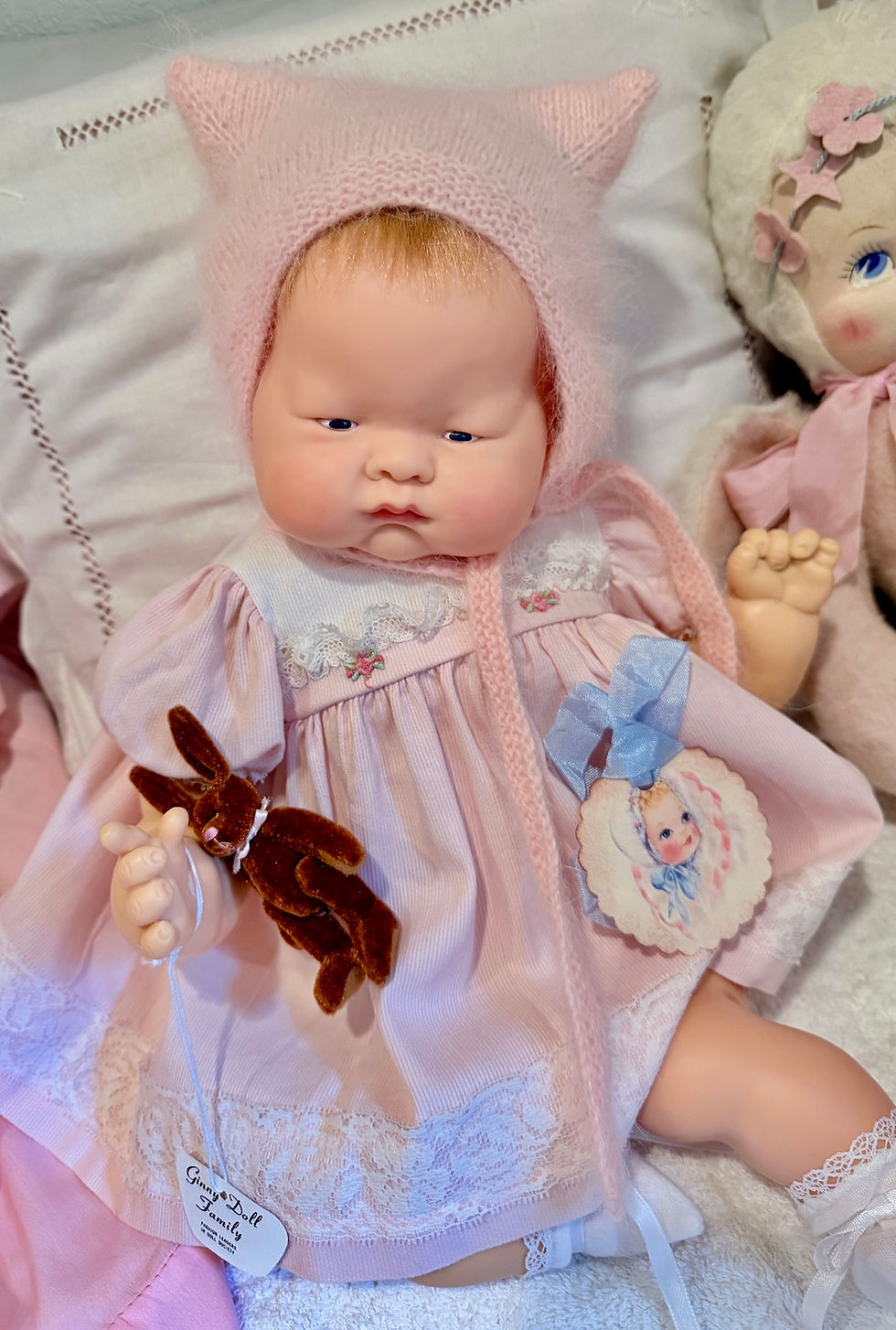 Thumbnail: Vintage Pink Vogue Baby Dear Doll Original Dress Set and EXTRAS💕