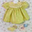 Thumbnail: Vintage 1950s American Character 15" Tiny Tears Baby Yellow FLORAL Print Dress