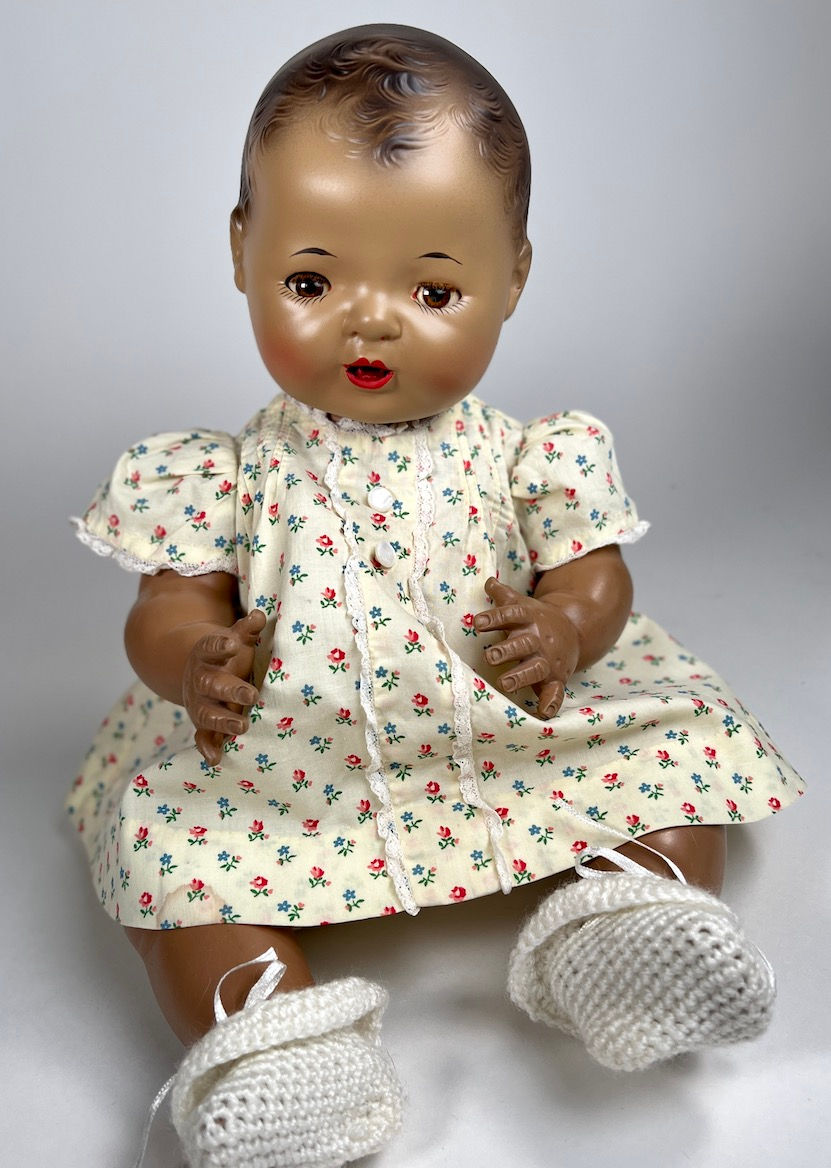 Thumbnail: Vintage Coat Bonnet and Dress Set for 15" to 16" Baby Dolls
