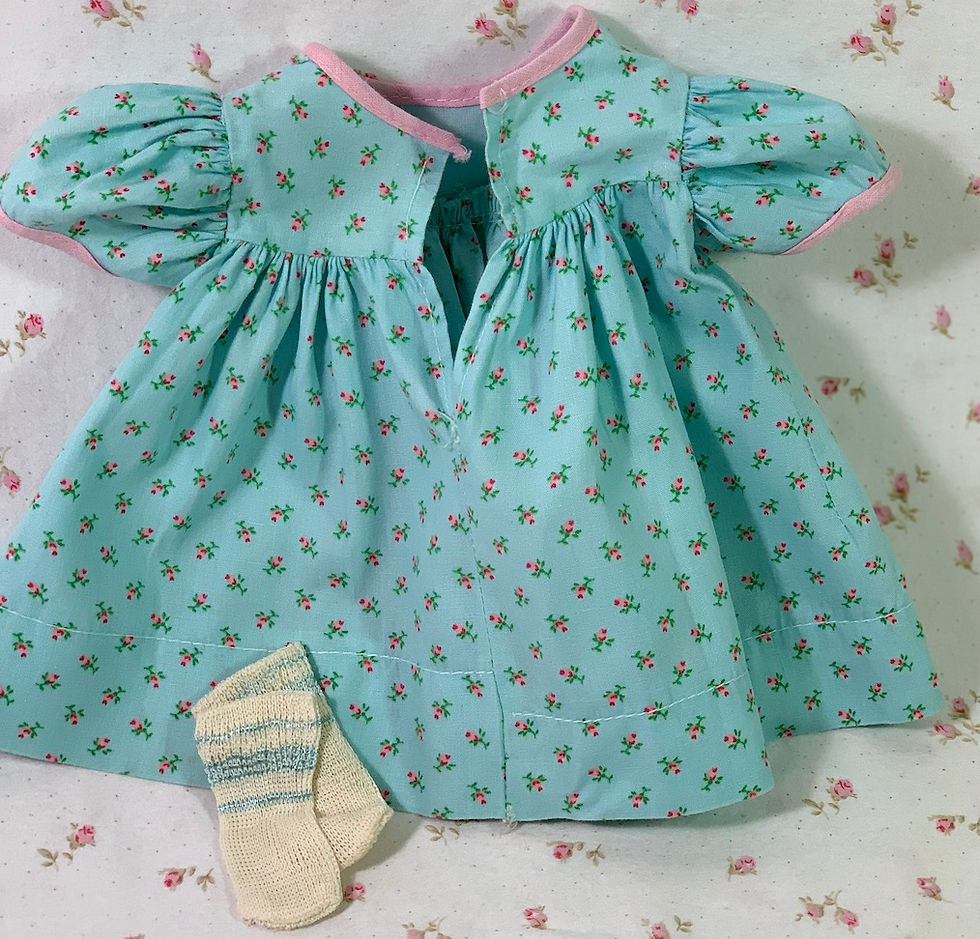 Thumbnail: Vintage 1950's Floral Print Dress for 15" to 16" Dolls