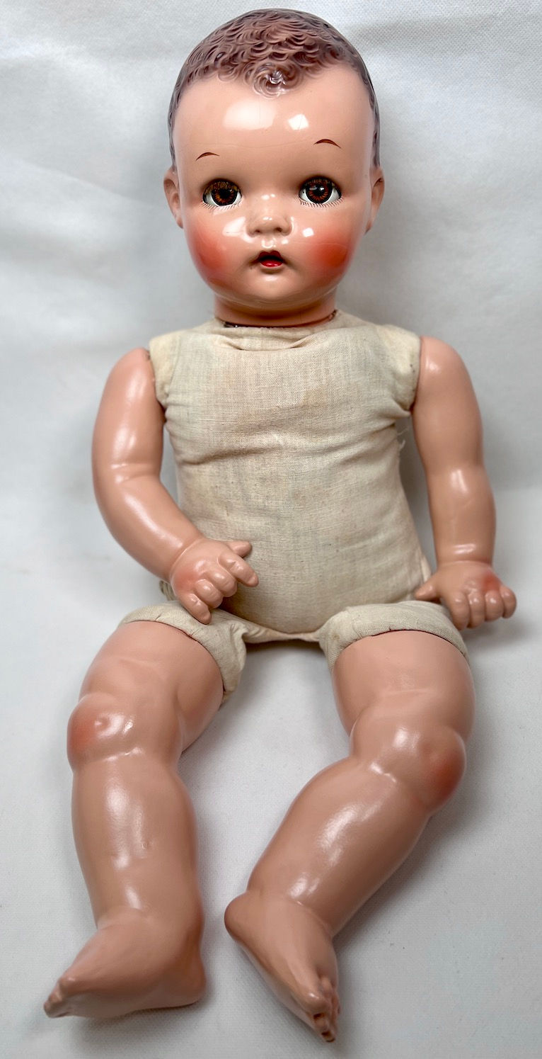 Thumbnail: Vintage 1930s Ideal Composition 24" Baby Princess Beatrix baby doll