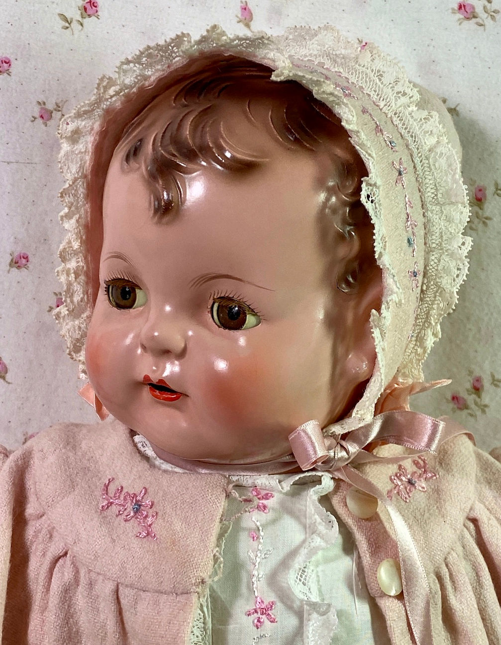 RARE --1930s Effanbee EARLY SUGAR BABY 20" Composition Doll