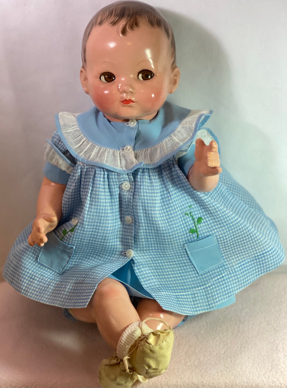 Thumbnail: Vintage 22" Effanbee 1940's Baby BRIGHT EYES - All Original