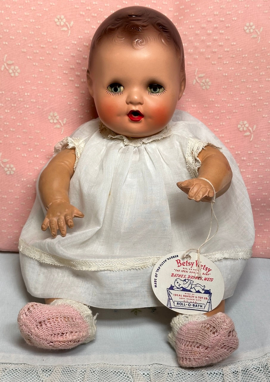 Thumbnail: Rare 1930s Ideal Toy Co 11" Betsy Wetsy Doll in Case