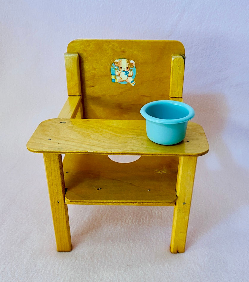 Thumbnail: RARE 1951 Vintage 10" Linda Lee Baby High Chair Near Mint
