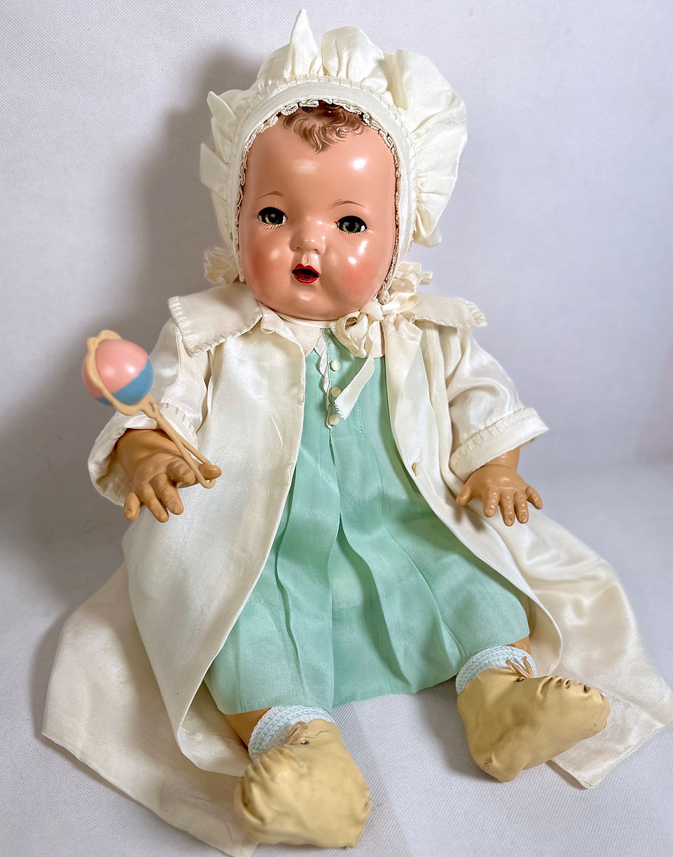 Thumbnail: Vintage 1930s Effanbee 20" Dy-Dee Lou Baby in Trunk
