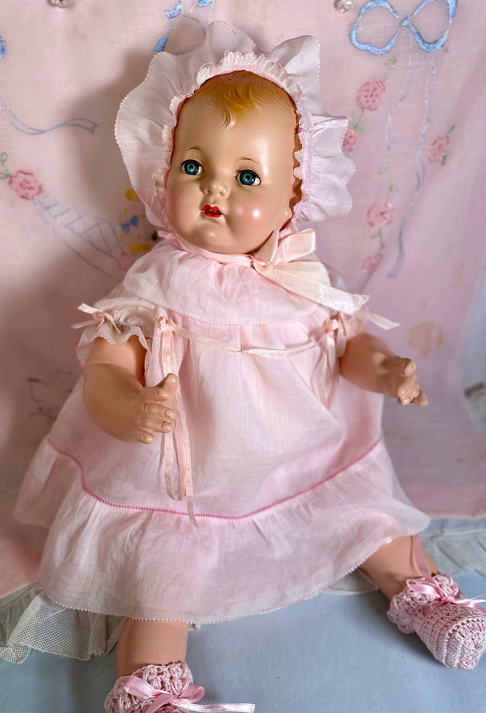 Thumbnail: 1930s Effanbee 24" BIG Sugar Baby Composition Doll