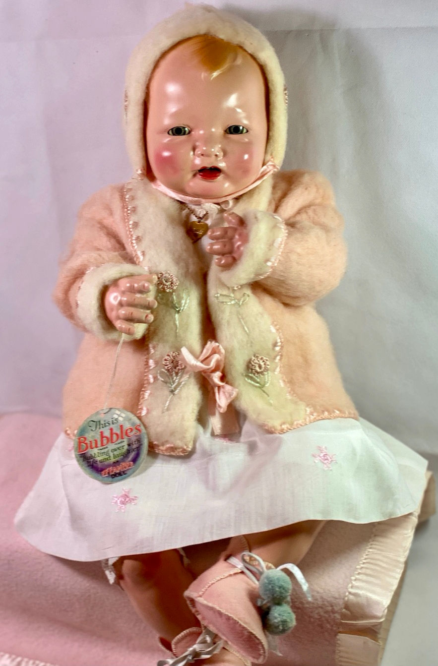 Vintage 1924 Effanbee 25" Bubbles Composition All Original Baby Doll