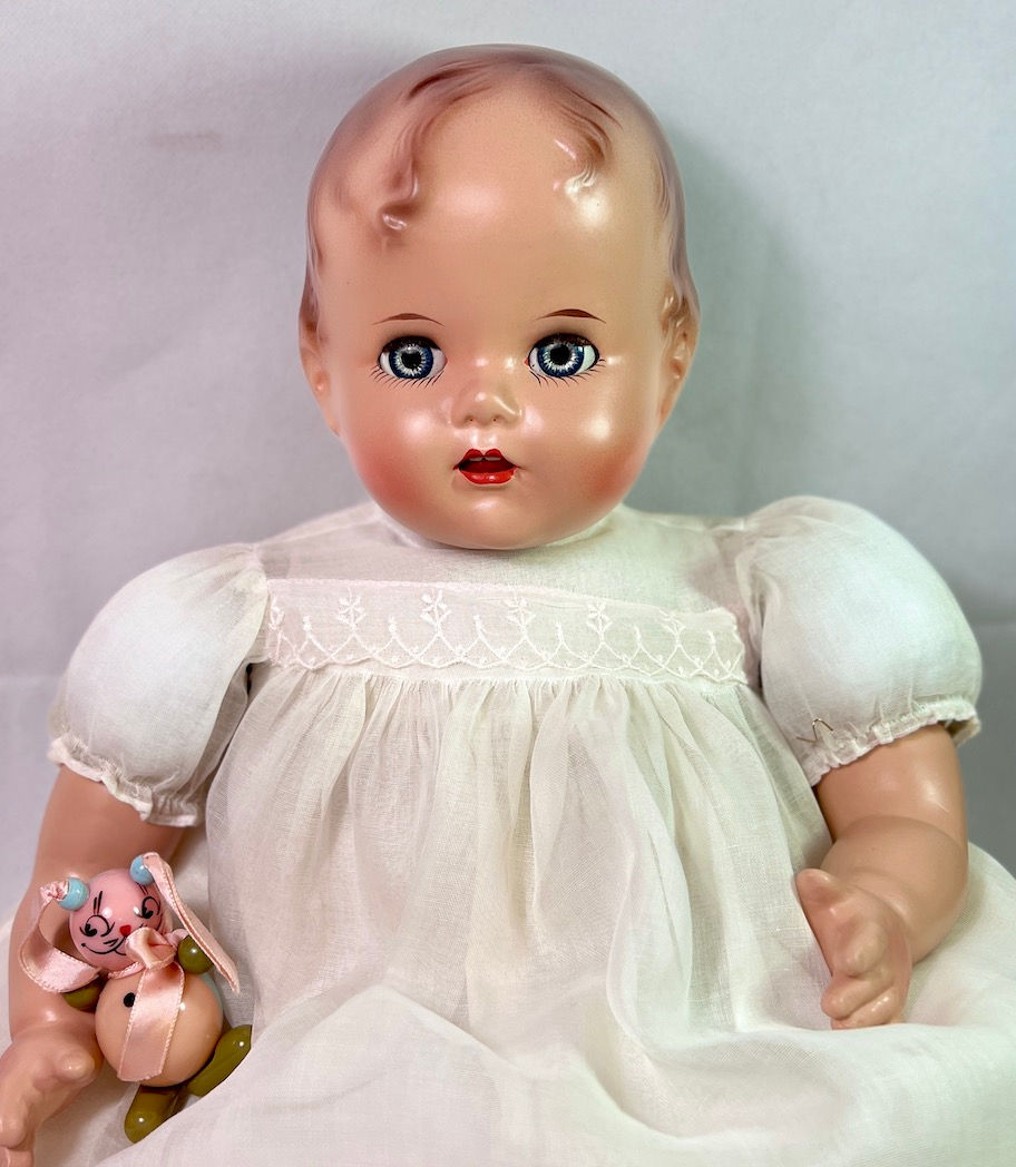 Thumbnail: Vintage 1940s Ideal 25" Baby Beautiful * Miracle on 34th St * Composition Doll
