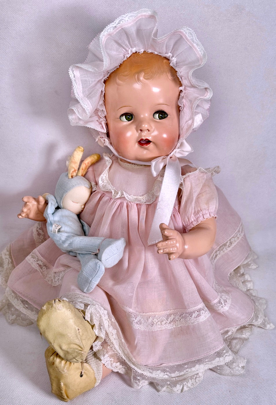 Thumbnail: RARE 1930s Ideal Compo 19" Baby Beautiful Doll Blonde