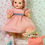 Thumbnail: Pink Organdy Vintage 1940's Dress Set for 15" baby doll