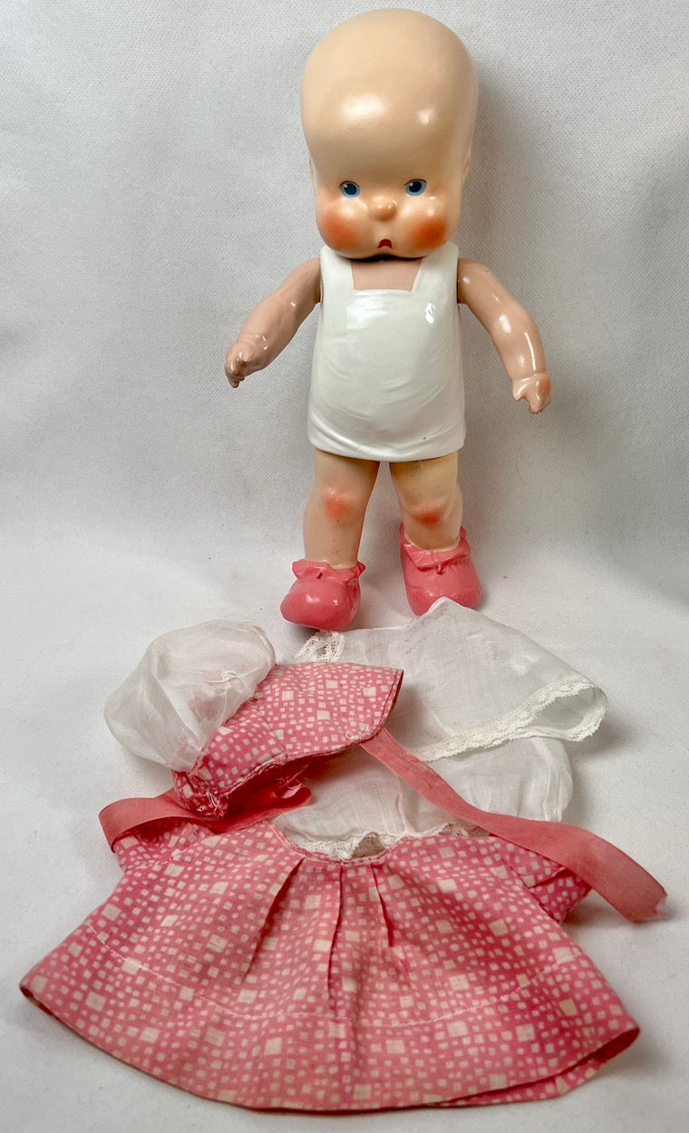 Thumbnail: Pair 1925 Vintage Horsman 10" HEbee SHEbee Compo Dolls