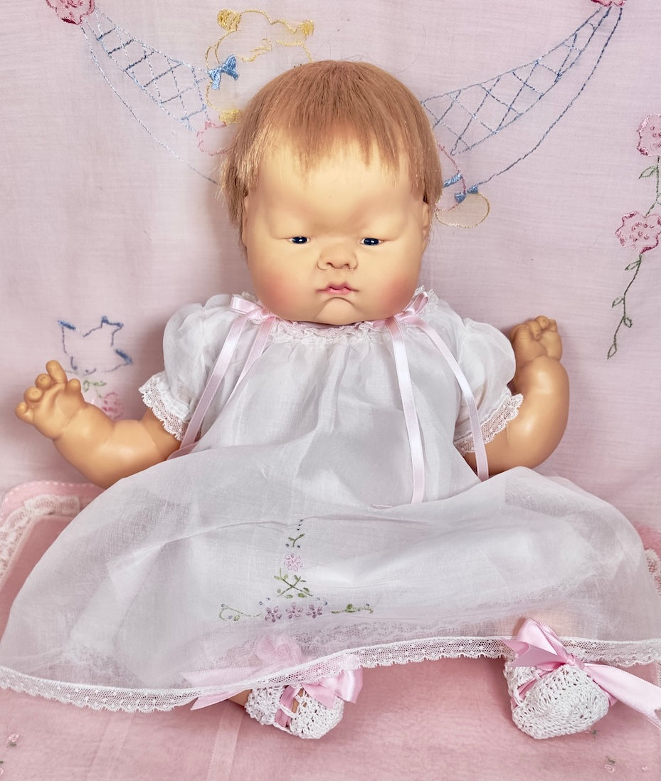 Thumbnail: Vintage Style White Organdy Dress fits Baby Dear / Dy-Dee Lou