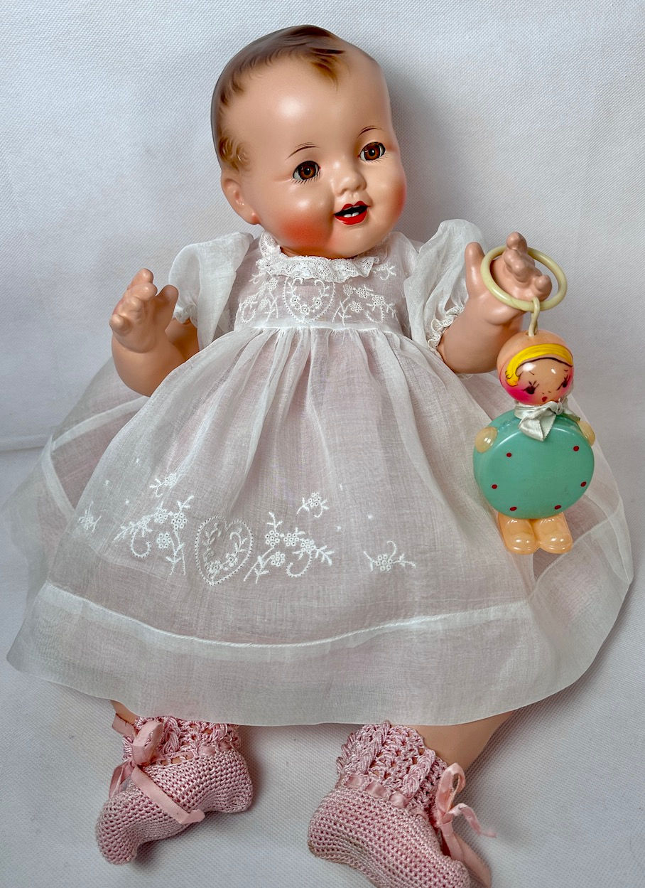 Thumbnail: Antique Vintage 1928 Effanbee 20" Lovums Composition Doll