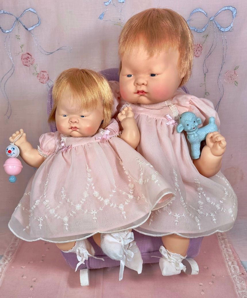 Thumbnail: Extra Photos -- 1960 Tagged Vogue 18” BABY DEAR TWIN SISTERS by Eloise Wilkins