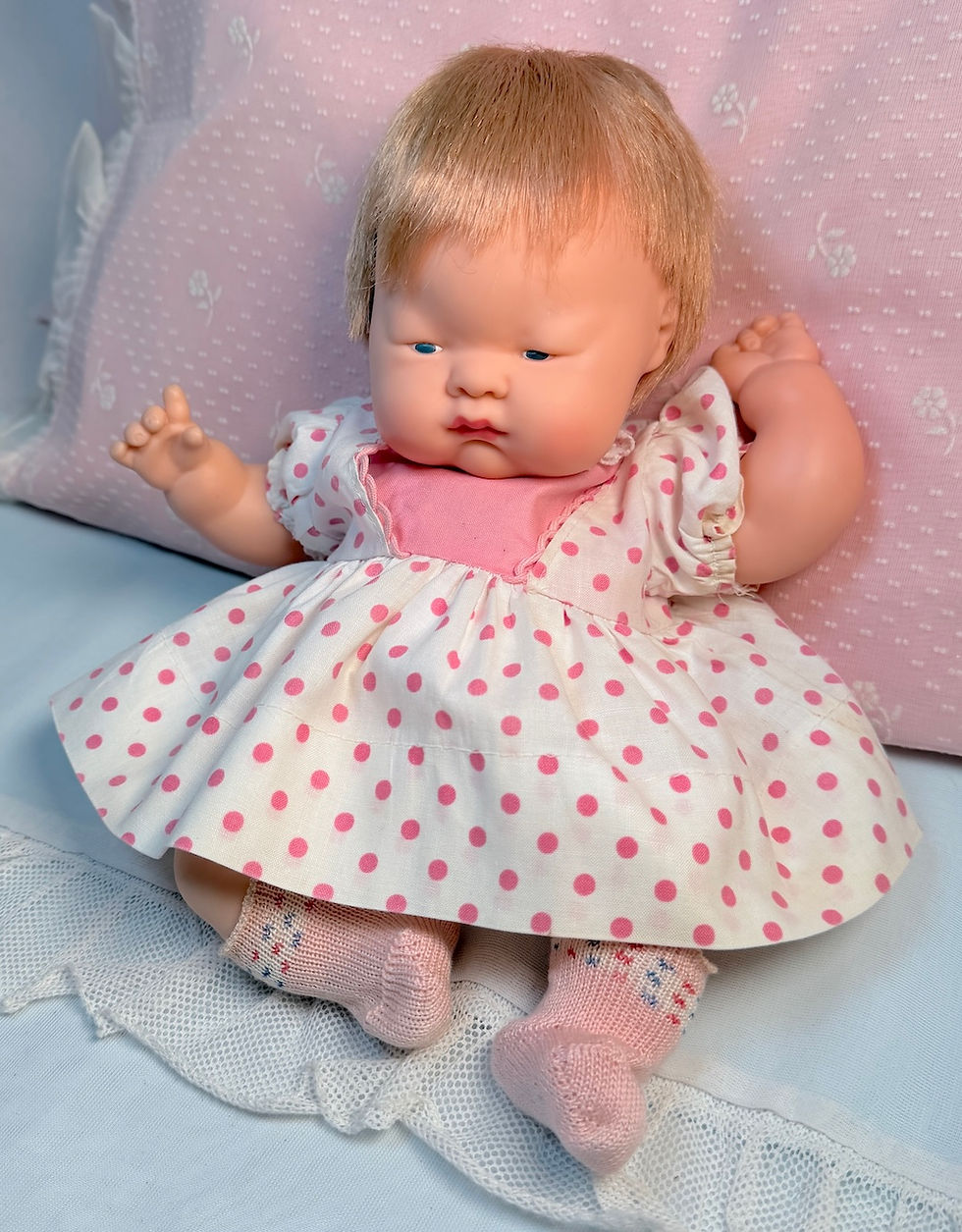 Thumbnail: Vintage Vogue Baby Dear Dress and Bonnet for 12" Doll