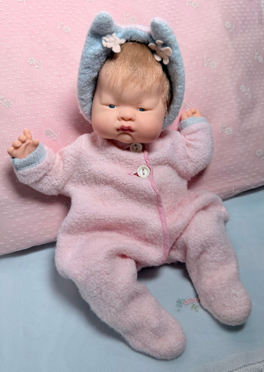 Vintage Pink Eiderdown Snowsuit for 12" Vogue Baby Dear Doll – Darling!