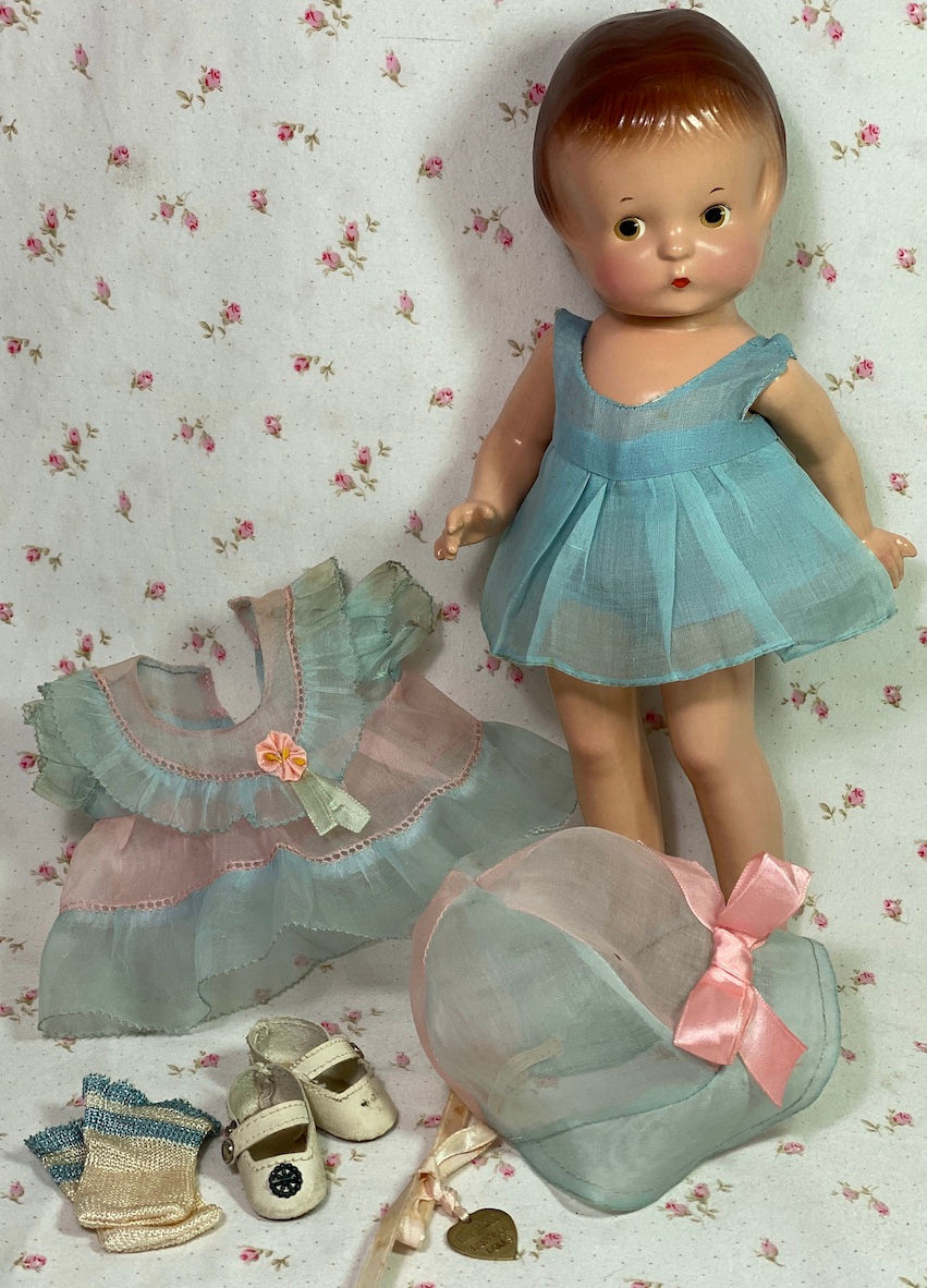 Thumbnail: 1930s Effanbee 11" Patsy Jr Composition Doll All Original