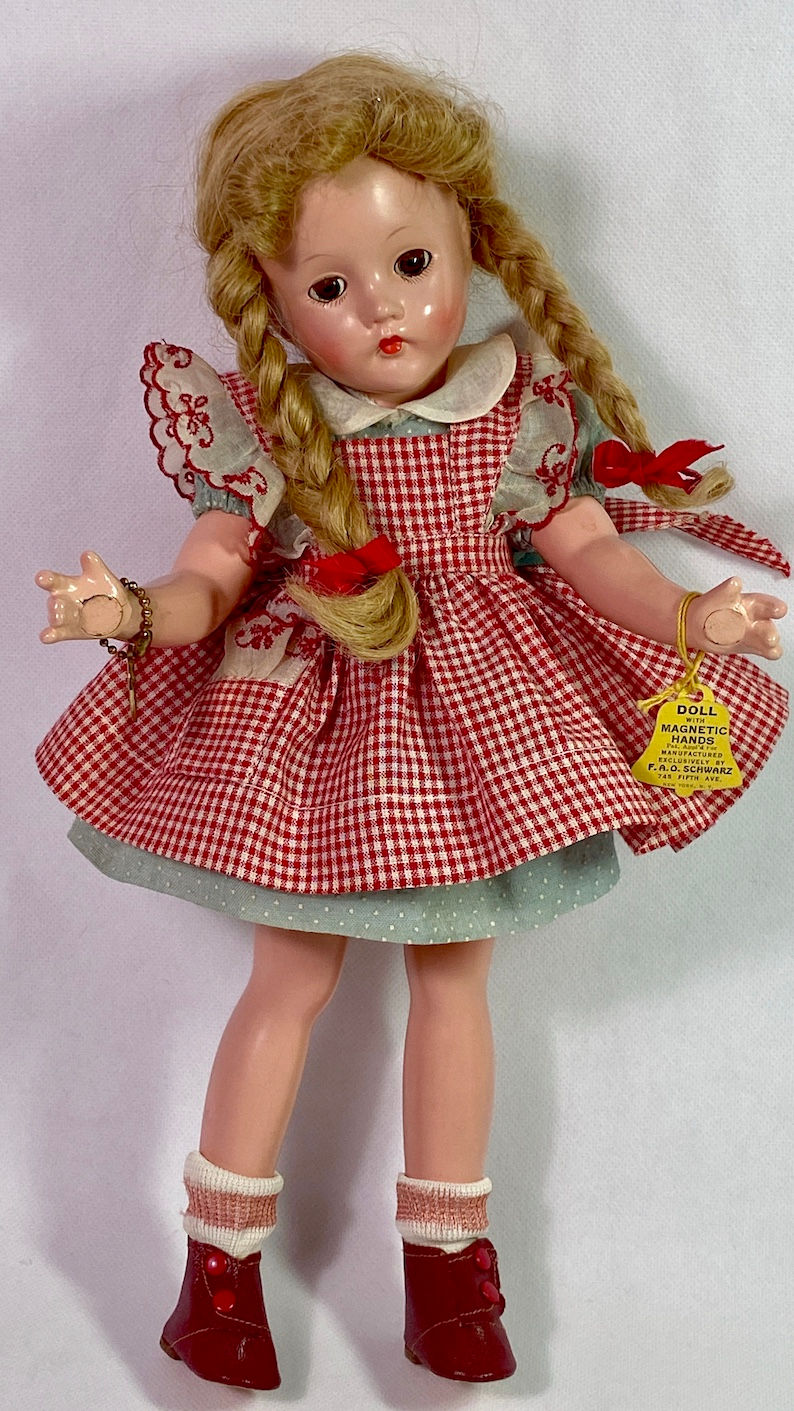 Thumbnail: 1940's FAO Schwarz Magnetic Hands Compo Suzanne