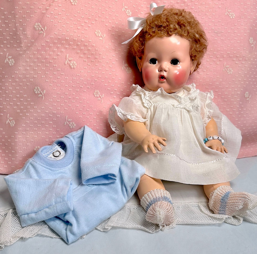 Thumbnail: 1940s Vintage 11" Effanbee Dy-Dee Ellen Baby Doll